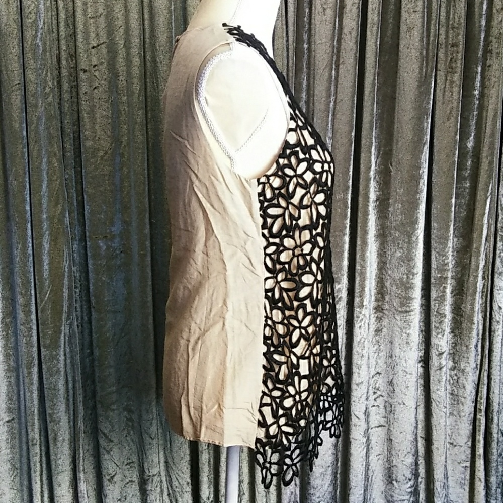 Medium Neiman Marcus Lela Rose Sleeveless Top - Picture 4 of 8
